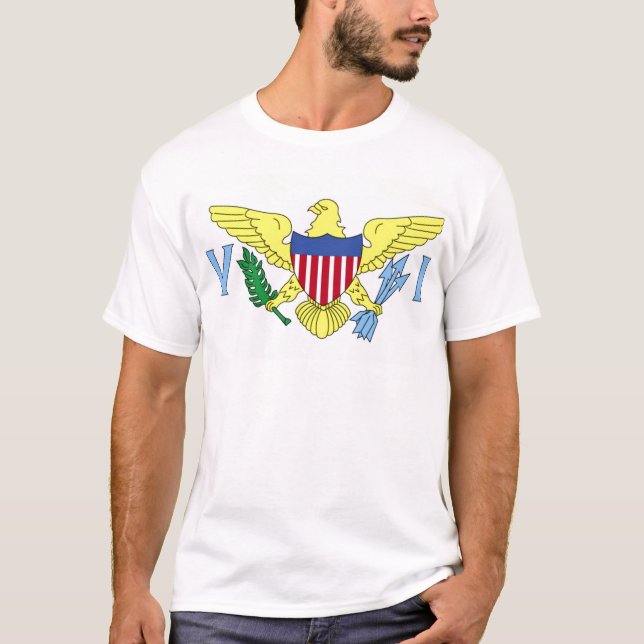 T-shirt Drapeau de la Chemise des Îles Vierges (Devant)