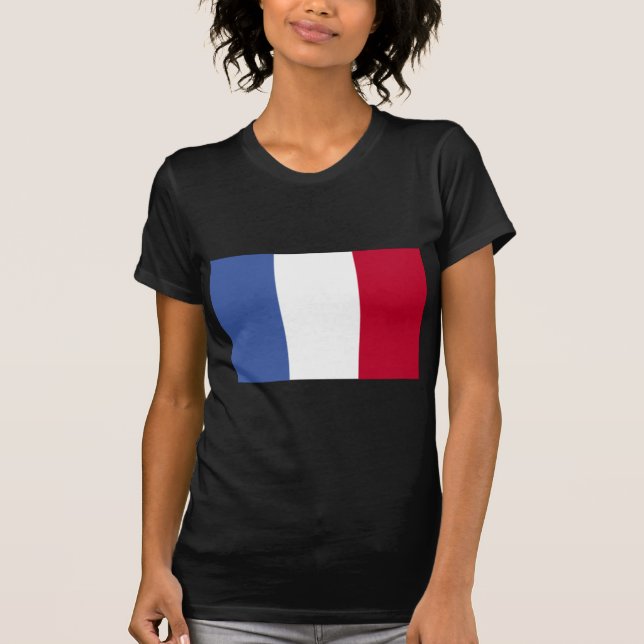 T-shirt Drapeau de la chemise féminine de France (Devant)