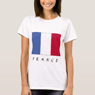 T-shirt Drapeau de la chemise féminine de France