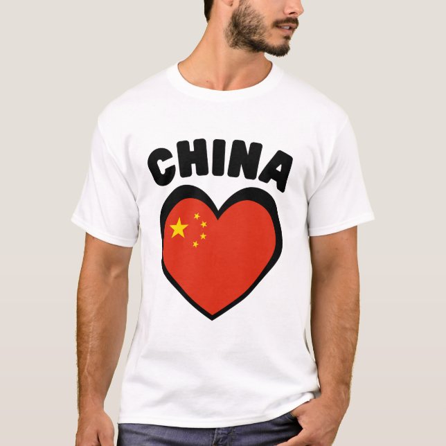 T-shirt Drapeau de la Chine (Devant)