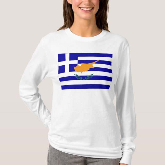 T-shirt Drapeau de la Chypre de Grec (Devant)