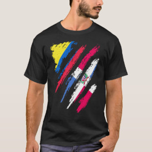 T-shirt Drapeau de la Colombie Dominicaine Gros Patriot Pa
