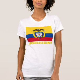 T-shirt Drapeau de la Colombie et manteau des bras