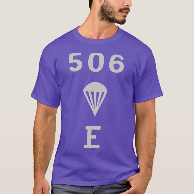 T-shirt Drapeau de la compagnie Easy du 506 PIR WW2 (Devant)