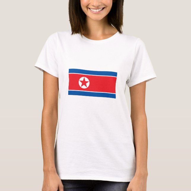 T-shirt Drapeau de la Corée du Nord (Devant)