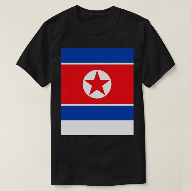 T-shirt Drapeau de la Corée du Nord (Design devant)
