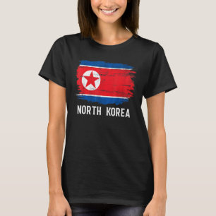 T-shirt Drapeau de la Corée du Nord vintage