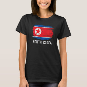 T-shirt Drapeau de la Corée du Nord vintage
