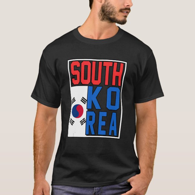T-shirt Drapeau de la Corée du Sud (Devant)