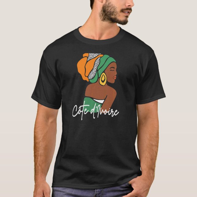 T-shirt Drapeau de la Côte d'Ivoire (Devant)