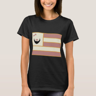 T-shirt Drapeau de la dame portant des femmes rése