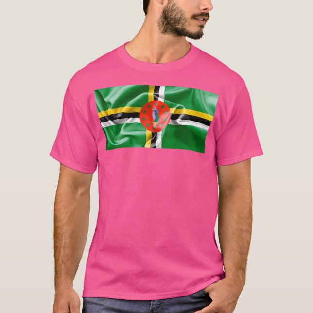 T-shirt Drapeau de la Dominique (Devant)