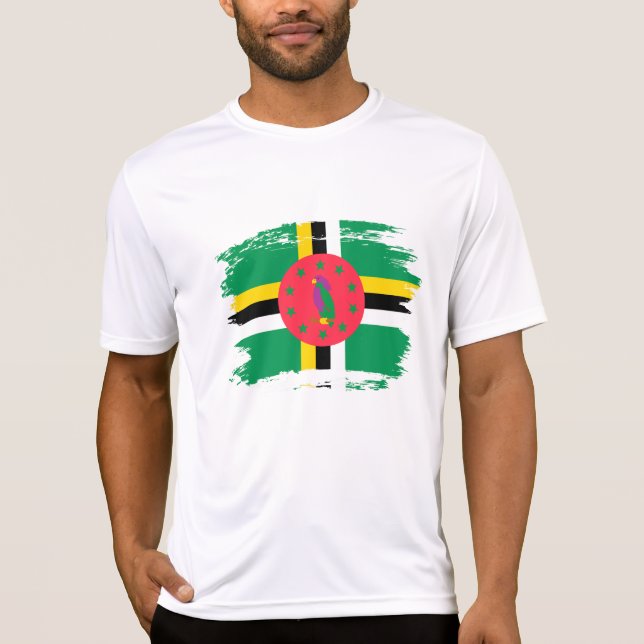 T-shirt Drapeau de la Dominique (Devant)