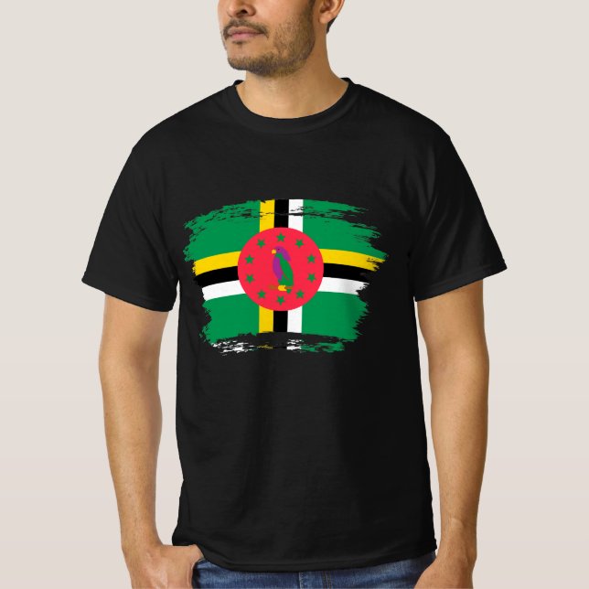 T-shirt Drapeau de la Dominique (Devant)