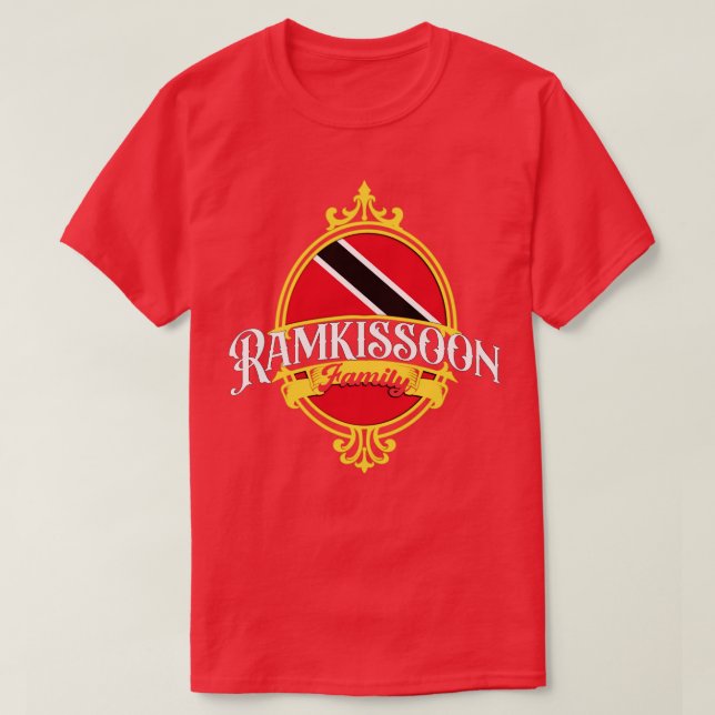 T-shirt Drapeau de la famille Ramkissoon Trinité-et-Tobago (Design devant)