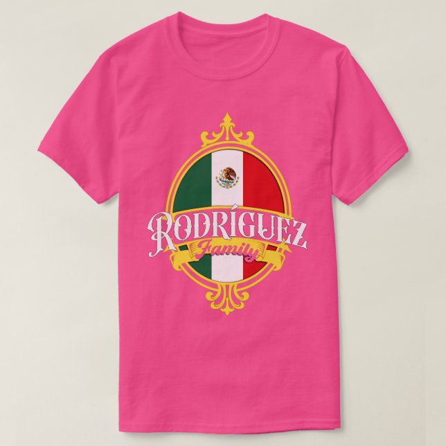T-shirt Drapeau de la famille Rodriguez (Design devant)