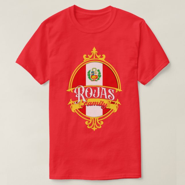 T-shirt Drapeau de la famille Rojas Pérou (Design devant)