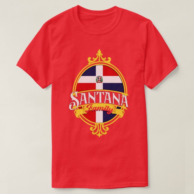 T-shirt Drapeau de la famille Santana République dominicai (Design devant)