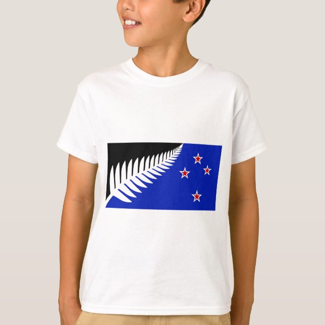 T-shirt Drapeau de la Ferme argentée de Nouvelle-Zélande (Devant)