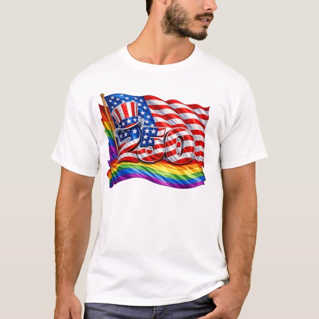 T-shirt Drapeau de la fierté America 250 (Devant)