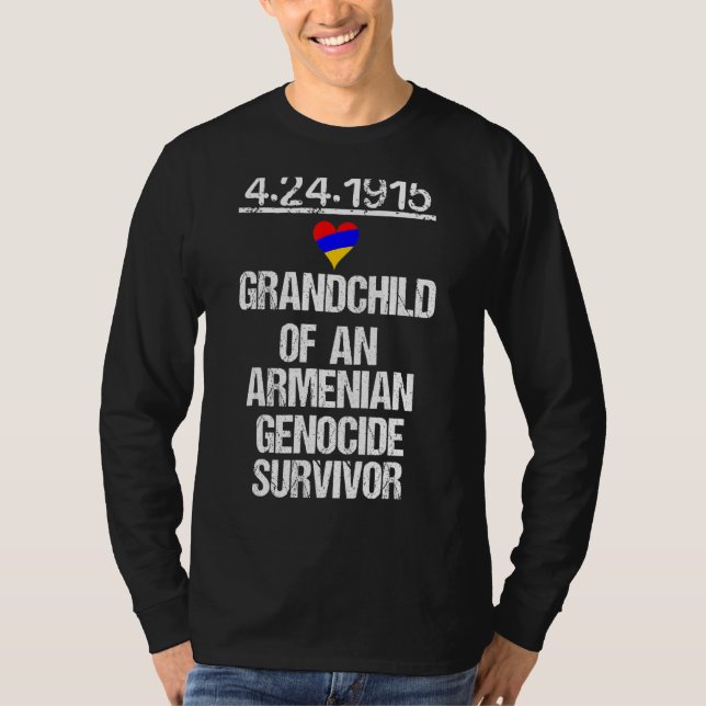 T-shirt Drapeau de la fierté arménienne du génocide surviv (Devant)
