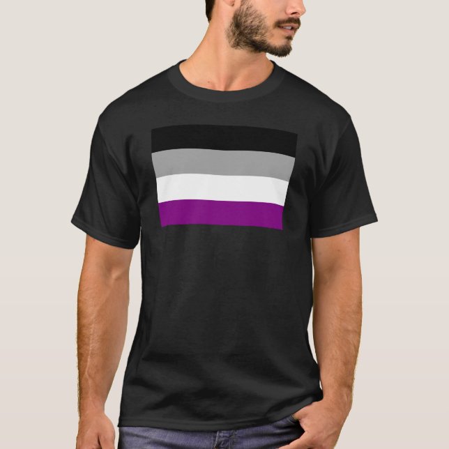 T-shirt Drapeau de la fierté asexuelle (Devant)
