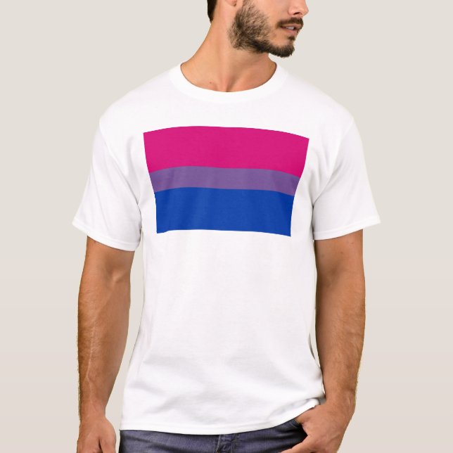 T-shirt Drapeau de la fierté bisexuelle (Devant)