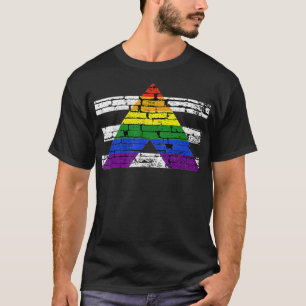 T-shirt Drapeau de la Fierté d'Ally Gay droit LGB sur mur