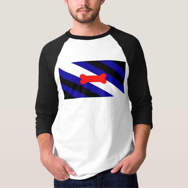 T-shirt Drapeau de la fierté de jeu de chiots de SlipperyJ (Devant)