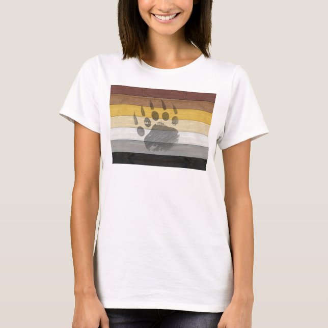 T-shirt drapeau de la fierté de l'ours de SlipperyJoe's te (Devant)
