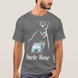 T-shirt Drapeau de la fierté de l'ours demi-oncle LGBT Dem