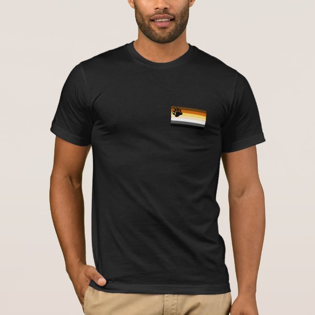 T-shirt Drapeau de la fierté de l'ours gay (Devant)