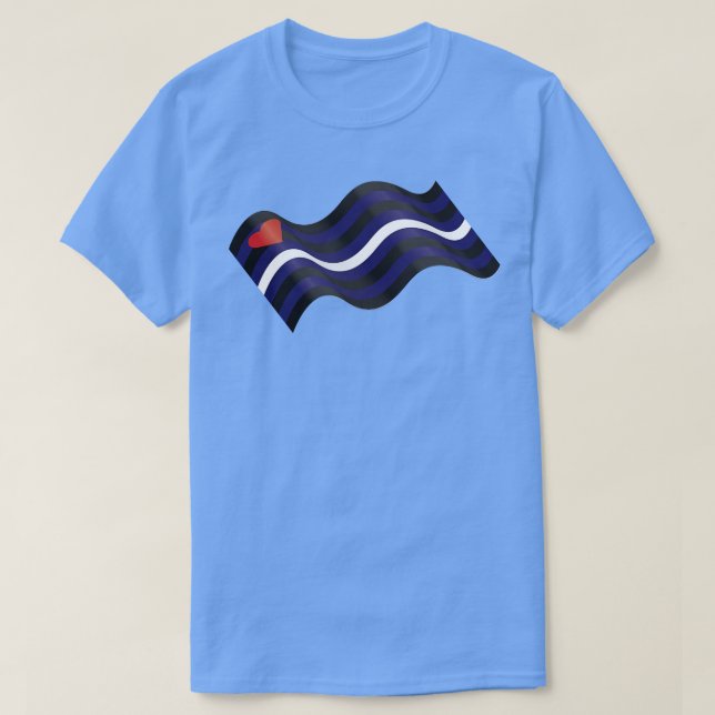 T-shirt Drapeau de la Fierté en cuir (Design devant)