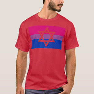 T-shirt Drapeau De La Fierté Gay Biseual De L'Étoile Juive