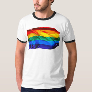 T-shirt Drapeau de la fierté gay de SlipperyJoe's flottant