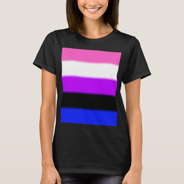 T-shirt Drapeau de la Fierté Genderfluide (Devant)