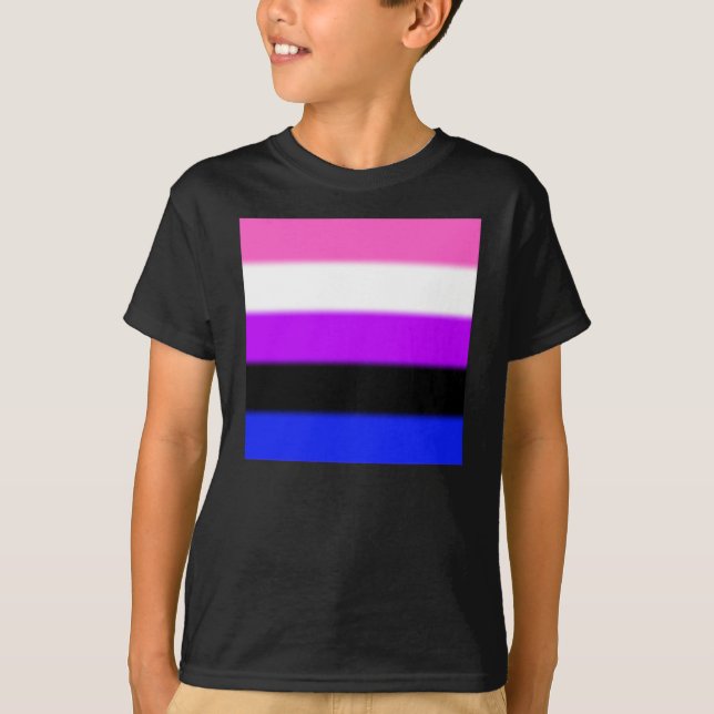 T-shirt Drapeau de la Fierté Genderfluide (Devant)