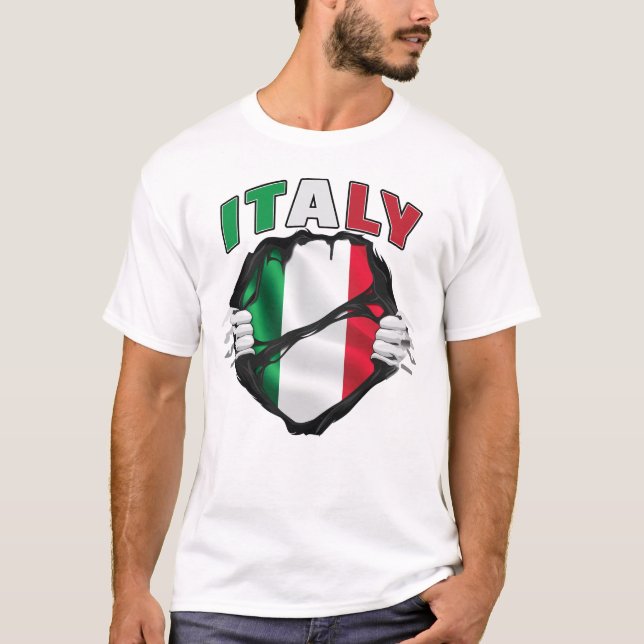 T-shirt Drapeau de la fierté italienne (Devant)