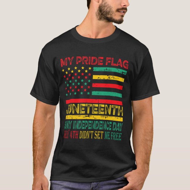 T-shirt Drapeau de la fierté Juneteenth est mon jour de l' (Devant)