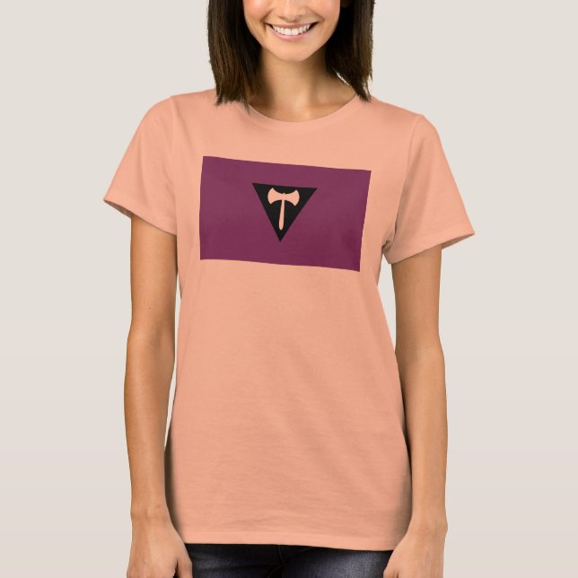 T-shirt Drapeau de la fierté lesbienne (Devant)