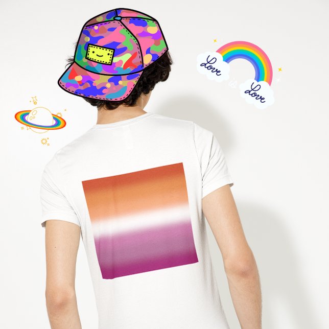 T-shirt Drapeau de la fierté lesbienne à dégradé – Drapeau (Créateur téléchargé)