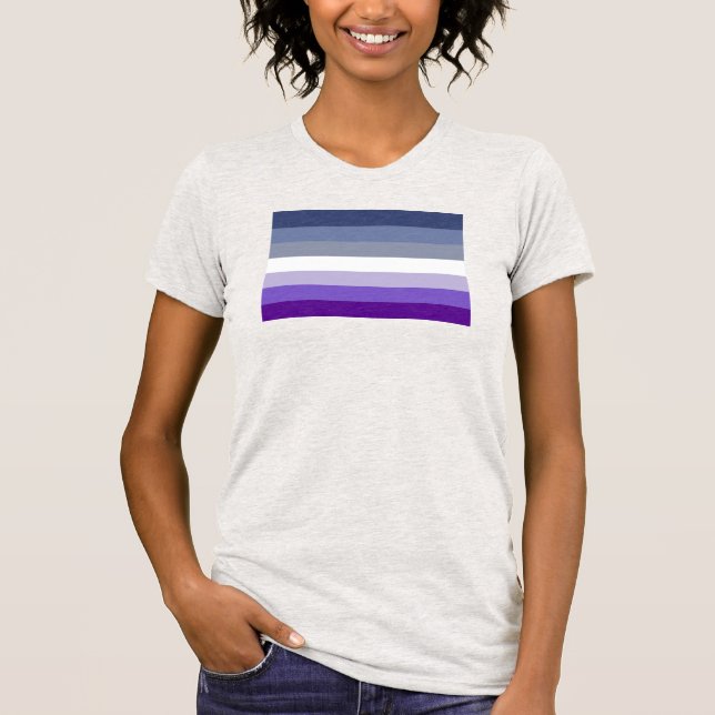 T-shirt Drapeau de la fierté lesbienne (Bouton) (Devant)