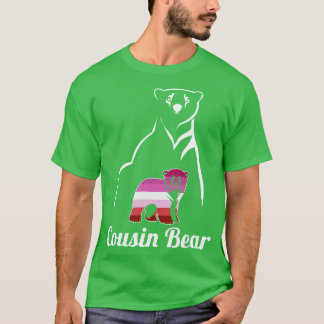T-shirt Drapeau de la fierté lesbienne de l'ours cousin le