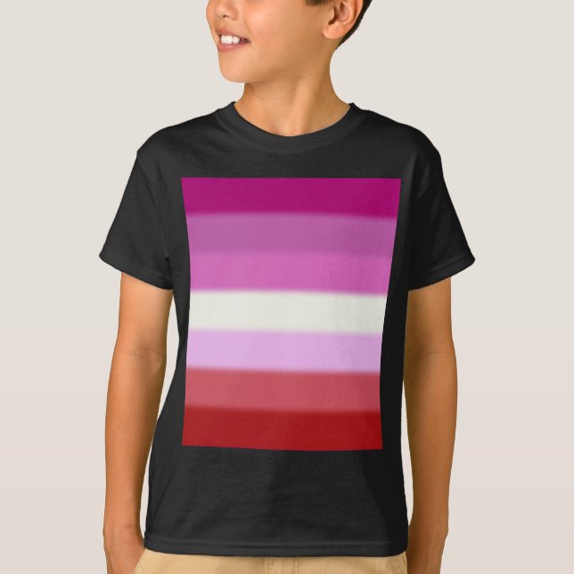 T-shirt Drapeau de la Fierté lesbienne tombée (Devant)