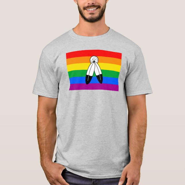 T-shirt Drapeau de la fierté LGBTQ+ (Devant)
