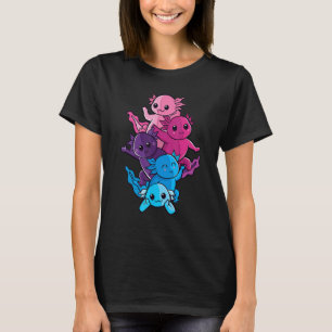 T-shirt Drapeau de la Fierté Omni Cute Axolotl Omnisexuel