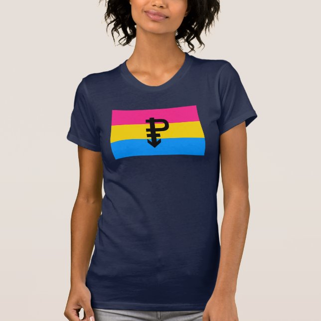 T-shirt Drapeau de la fierté Pansexual (Devant)