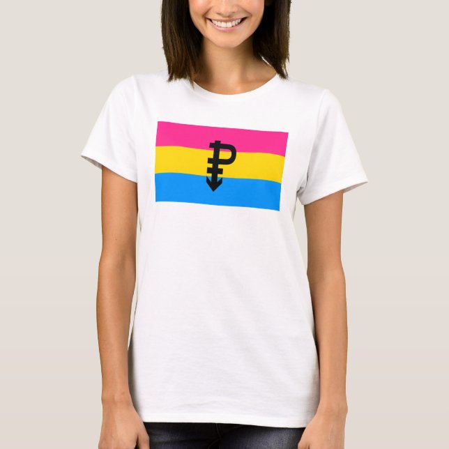 T-shirt Drapeau de la fierté Pansexual (Devant)