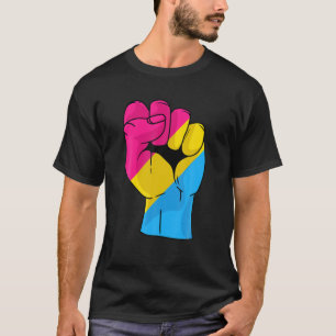 T-shirt Drapeau de la Fierté Pansexual Fist LGBT Egalité g