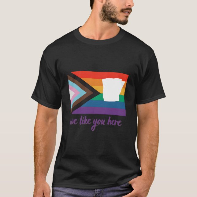 T-shirt Drapeau de la fierté progressiste de l'Arkansas -  (Devant)
